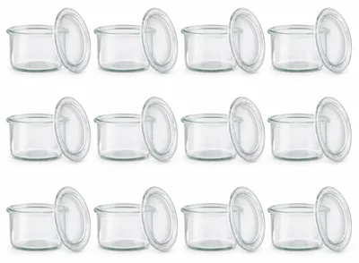 24er Set Weckgläser, 0,20 l, Glas, 9x6 cm, spülmaschinenfest