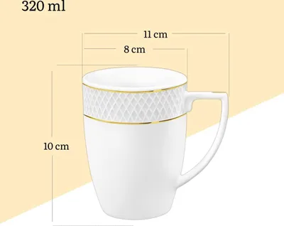 Produktbild von Wilmax Becher 320 ml Weiß Porzellan WL-880102431/A