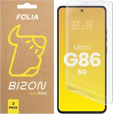 Produktbild von Bizon Glasfolie Sonne Motorola Moto G86 5G [2 PACK]