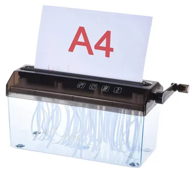 Productafbeelding van Handmatige shredder voor A4-formaat, documentversnippermachine voor school en kantoor