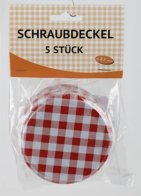 Produktbild von 8x 5er Set Ersatz-Schraubdeckel 82mm 8,2cm Einwecken Marmeladenglas 40 Stück