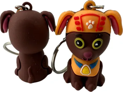 Produktbild von Soma Schlüsselanhänger Mini Anhänger Geschenk Cartoon Schlüsselanhänger Silikon Schlüsselanhänger für Handyhülle Charme Rucksack Geschenk (Paw Patrol Zuma)