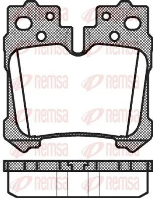 Produktbild von REMSA Bremsbeläge Satz Hinten Bremsklötze für LEXUS LS (UVF4, USF4) 1321.00