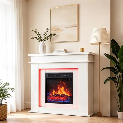 Productafbeelding van HOMAVO elektrische sfeerhaard – elektrische haard met verwarming 900/1800 W – timerfunctie – oververhittingsbeveiliging