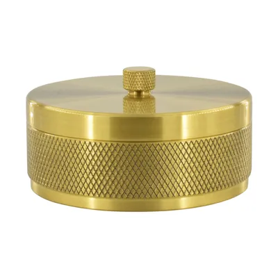 Produktbild von Tragbarer Aschenbecher mit Deckel, Aschenbecher aus Messing, Gold