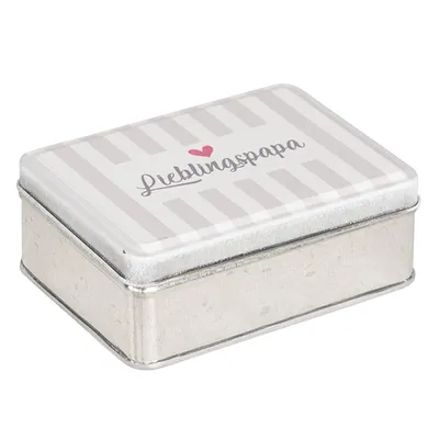 Produktbild von Clayre & Eef Blechdose-Aufbewahrungsbox 10x8x4 cm Beige Metall Rechteck