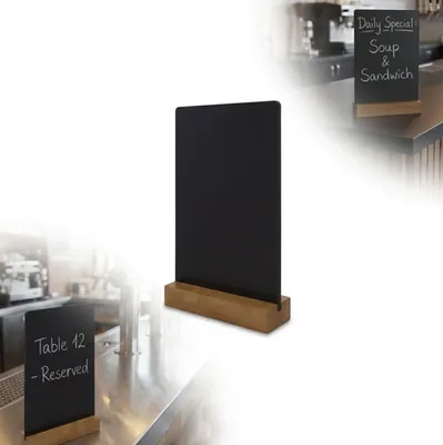 Obrázok produktu pre Informačná tabuľa A4 33 cm x 21 cm drevený stojan ČIERNE morené drevo