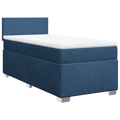Produktbild von Boxspringbett mit Matratze Blau 90x200 cm Stoff