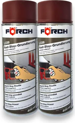 Produktbild von 2x Förch Rost Stop Grundierung L236 Rostschutzspray Premium rotbraun 400ml