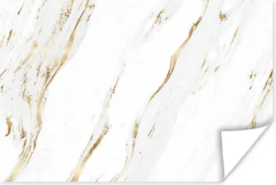Produktbild von MuchoWow® Poster Marmor - Gold - Weiß 180x120 cm - Fotoplakat