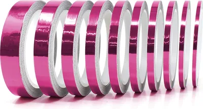 Produktbild von 8,5m Zierstreifen 50mm Chrom Pink Auto Motorrad Dekorstreifen Seitenstreifen