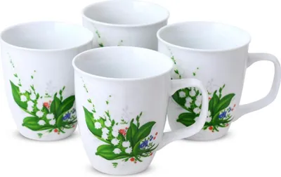 Produktbild von Becher-Set "Maiglöckchen", 4 Stück x 400 ml