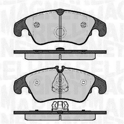 Produktbild von MAGNETI MARELLI Bremsbeläge Satz Vorne Bremsklötze für AUDI A4 Avant (8K5, B8) 363916060140