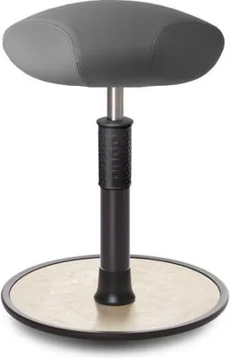 Produktbild von Sitz- Stehhocker Free Regular Triangel skai Dynactiv M. 160 Grau schw. /creme.