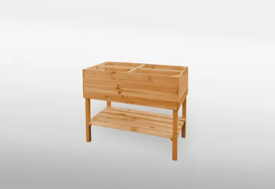 Produktbild von Balkon-Kräuterbeet auf Beinen, LxBxH: 100 cm x 50 cm x 80 cm,  Kiefer, honigbraun