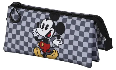 Zdjęcie produktu dla Disney, etui na przybory szkolne z motywem Myszki Miki, szare, 23 x 11 cm