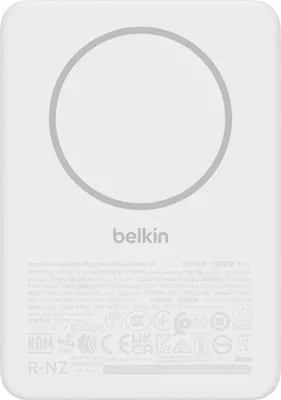 Image de Belkin BPD010hqWH, 5000 mAh, recharge sans fil, 7,5 W, blanc