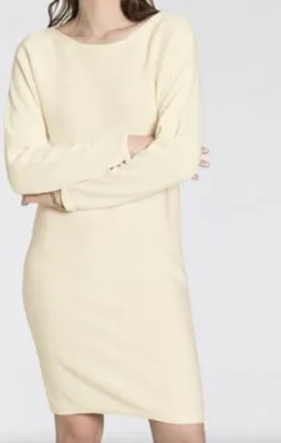 Produktbild von AJC Kleid / Strickkleid mit weiter Schulter offwhite Grösse: 36 NEU