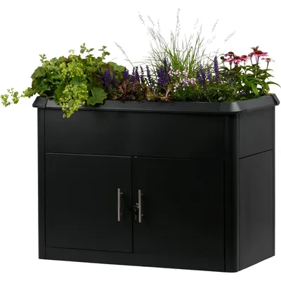 Produktbild von dobar XL Hochbeet Gemüsebeet Metall mit Schneckenrand und Staufach