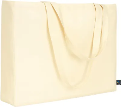 Produktbild von Baumwolltasche 38x42 cm, unbedruckt, lange Henkel, zum Bemalen