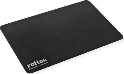 Zdjęcie produktu dla ROLINE 18.01.2049, Czarny, Monochromatyczny, Guma, Tkanina, Podkładka antypoślizgowa, Podkładka dla graczy