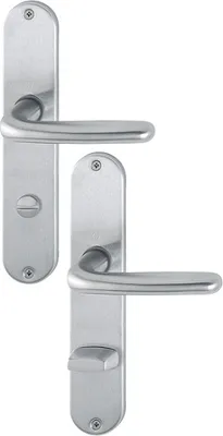 Produktbild von Hoppe Cardiff Langschildgarnitur Edelstahl matt F69 E1850Z/302, Bad / WC
