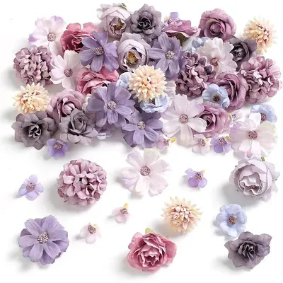 Produktbild von Künstliche Rosen 80 Stück – 4 cm Seidenblumen für DIY, Hochzeit & Deko – Lila