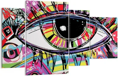 Produktbild von Bild auf Leinwand - Leinwandbild - Digital abstraktion farben - 120x70cm - Wand Bild - Wanddeko - Leinwanddruck - Bilder - Kunstdruck - Wanddekoration - Leinwand bilder - Wandkunst - DL120x70-2908