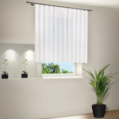 Produktbild von Gerster Store Katrin mit Faltenband 200% Zugabe B = 306 x H =175 cmTransparent Effekt-We Uni weiß