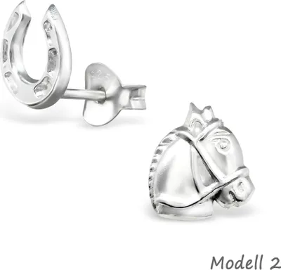 Produktbild von Kinder Mädchen Ohrstecker Ohrringe Pferd 925 Silber Modell 2