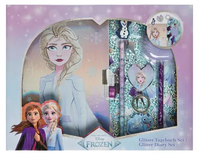 Immagine prodotto di Set diario con glitter Frozen - 6 pezzi