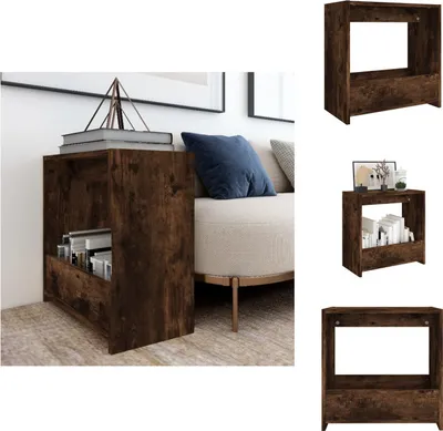 Zdjęcie produktu dla vidaXL Stolik boczny dąb wędzony 50x26x50 cm materiał drewnopochodny - Stoliki boczne