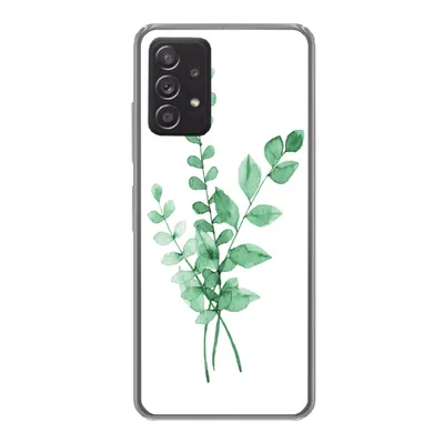 Produktbild von MuchoWow® Handyhülle Schutzhülle Hülle für Samsung Galaxy A33 5G Aquarelle - Blätter - Pflanzen Silikon Softcase Handy Hülle - Kartenhalter