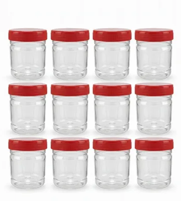 Aufbewahrungsgläser 12x250 ml, rund, durchsichtig, luftdicht, BPA-frei