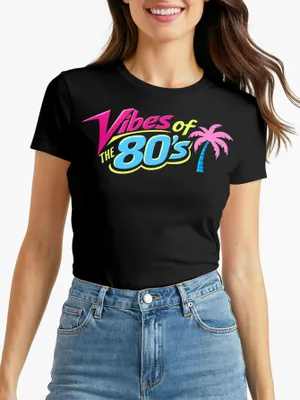 Produktbild von Damen T-Shirt - Vibes of the 80s - Fasching Karneval Ersatz Verkleidung Last Minute Kostüm Funshirt Moonworks®