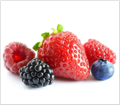 Produktbild von Spritzschutz Herdabdeckplatte Schneidebrett aus Glas Mix aus Beeren  1-Teilig (60x52cm)