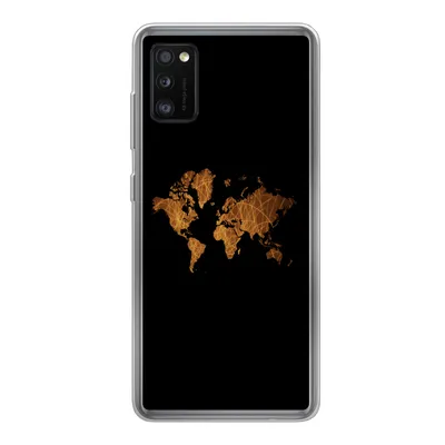 Produktbild von MuchoWow® Handyhülle Schutzhülle Hülle für Samsung Galaxy A41 Weltkarte - Schilf - Karte Silikon Softcase Handy Hülle - Mobiltelefon