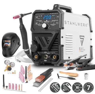 Image de STAHLWERK Appareil de soudage 2-en-1 combiné DC TIG 200 ST – Équipement complet – TIG et MMA jusqu'à 200 A, acier, acier inoxydable, cuivre, laiton, pas d'aluminium, productTiles.product.images.aiGenerated