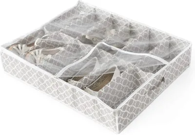 Produktbild von aufbewahrungskistenschuhe 76 cm Polypropylen braun/weiß