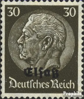 Produktbild von Briefmarken Elsaß (Dt.Bes.2.WK.) 1940 Mi 11 gestempelt Hindenburg
