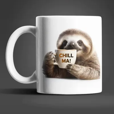 Produktbild von Faultier Stressfreie Kaffeetasse Teetasse Tasse Geschenkidee Geschenk 330 ml – Faultier-03