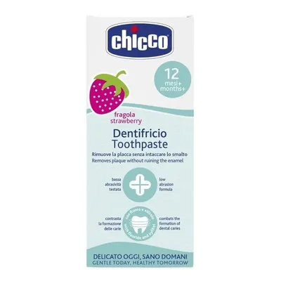 Immagine prodotto di Chicco Dentifricio Fragola 50 Ml 12M+ Con Fluoro