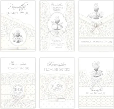 Image de Une carte élégante pour la première communion avec un ruban