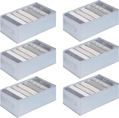 Immagine prodotto di Organizer per vestiti, set da 6 pezzi, per cassetti e armadi