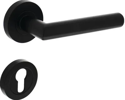 Produktbild von Rosettengarnitur 0023.169305 Edelstahl sw rund PZ DIN links / rechts D/D