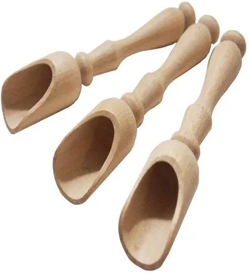 Image de Set de cuillères en bois de 14 cm de long