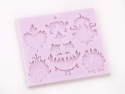 Flexform Art Deco Form für essbare Dekorationen, 17 x 20 x 1 cm, rosa