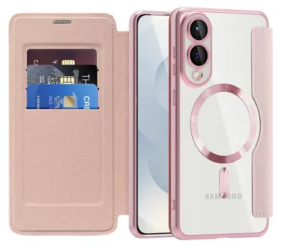 Obrázek produktu pro Techsuit – pouzdro SmartMag Book pro Samsung Galaxy S25 Edge – růžové