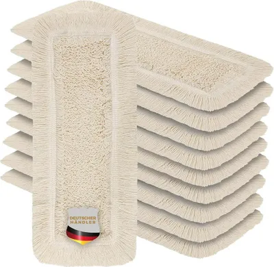 Produktbild von Okaei 8 Stück Wischmopp Bezug (40 cm) - Bodenwischer-Wischbezug zur Trocken- & Nassreinigung - Bodenwischer-Bezug für alle Gängigen Wischmopp-Halter und Pressen