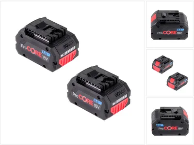 Image de Bosch Kit 2x ProCORE 18 V 8,0 Ah Professional Batterie à insertion Li-Ion ( 1600A016GK )